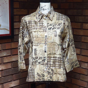 CHICO'S Graffiti Burnout Blouse - LIKE NEW - Sz M